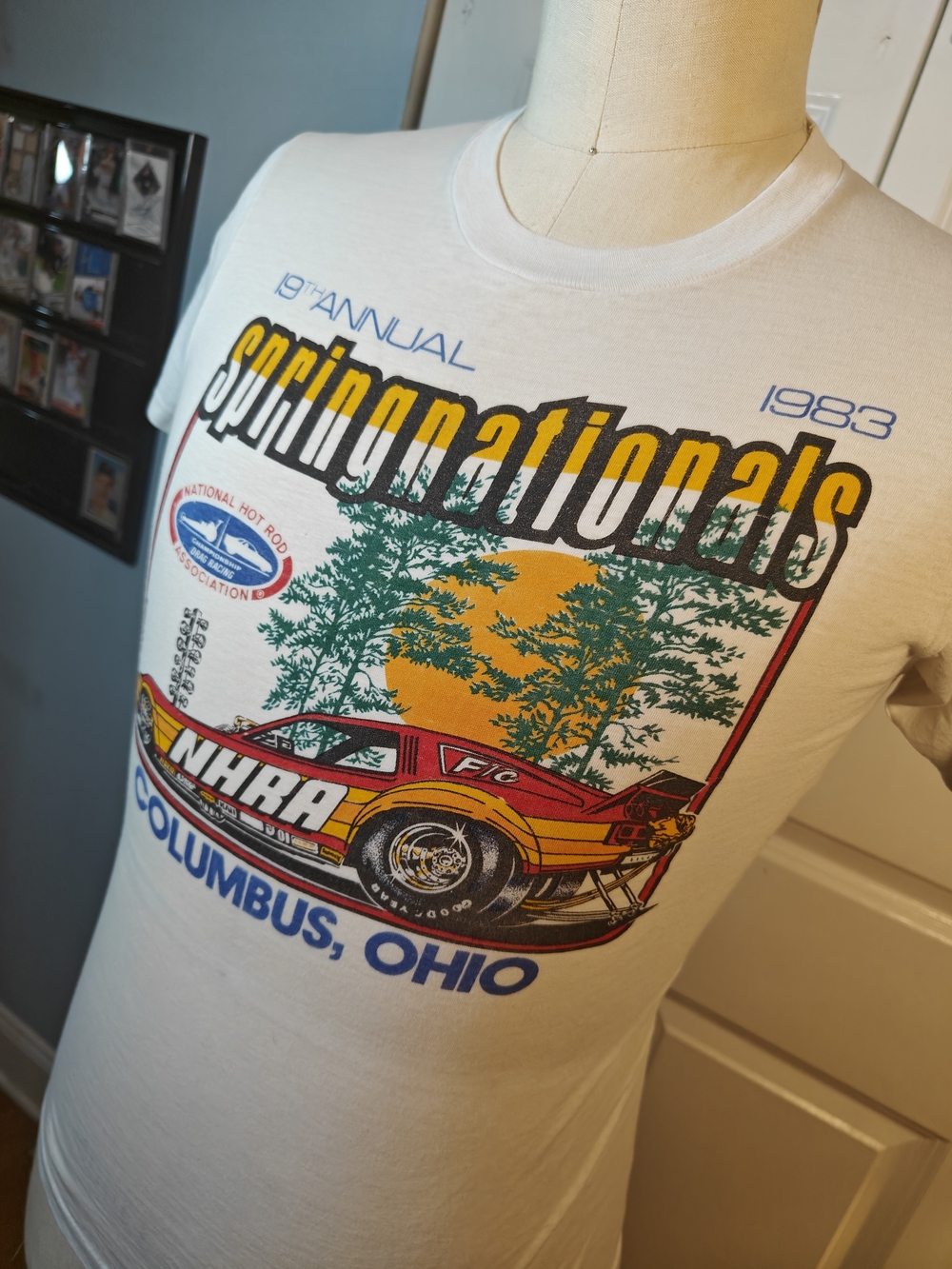 Vintage 1983 NHRA 19th Spring Nationals Single Stitch T-Shirt Mens M Made in USA